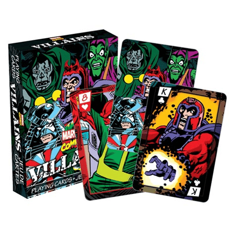 【ＵＳＡ直輸入】MARVEL　ヴィランズ　コミック　トランプ　プレイングカード　マーベル　レッドスカル　マグニート　ドゥーム　グリーンゴブリン　シルバーサムライ　ビランズ　悪者