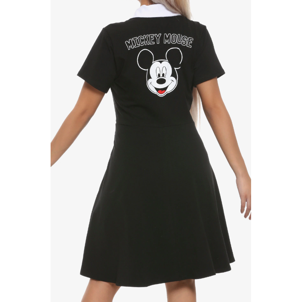 USA直輸入】DISNEY ミッキーマウス ブラック&ホワイト 襟付き USA直輸入】DISNEY ミッキーマウス ブラック&ホワイト 襟付き