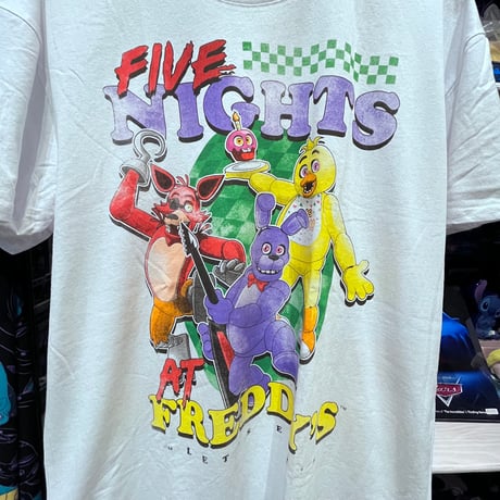 【USA直輸入】　GAME　ファイブナイツアットフレディーズ　レッツ　イート　Tシャツ　ゲーム　ホラー　フナフ　FNAF　ファイブナイツ　フレディーズ　フレディー　フォクシー　チカ　ボニー