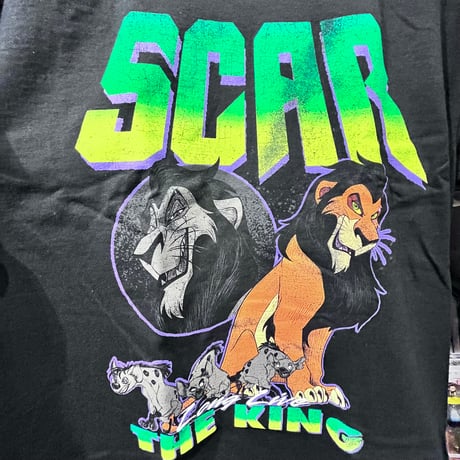 【USA直輸入】　Disney ディズニー　ライオンキング　スカー　Tシャツ　　映画　アニメーション　ヴィランズ　スカー　ザキング