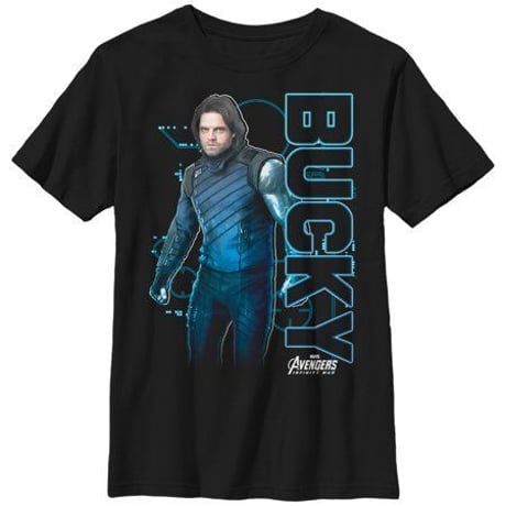 ※サイズ注意！！【USA直輸入】MARVEL　キャプテンアメリカ　バッキー　Tシャツ　ウィンターソルジャー　ユース　ボーイズ　マーベル