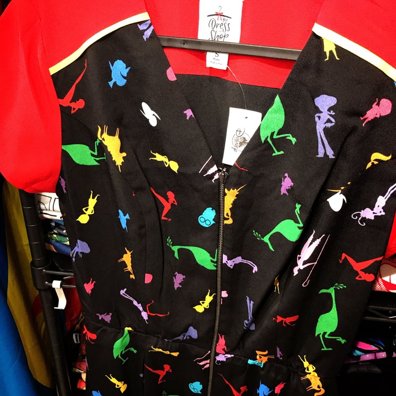 USA直輸入】DISNEY ピクサー シルエット 総柄 ジャンプスーツ