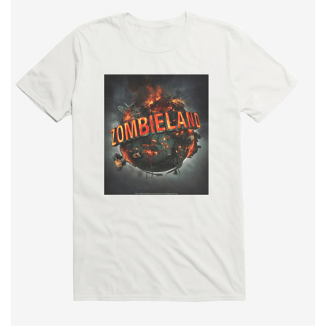 【USA直輸入】Zombieland　ゾンビランド　Tシャツ 　白地　ホラー　コメディ　ゾンビ　32のルール　 ウディ・ハレルソン　ジェシー・アイゼンバーグ　エマ・ストーン