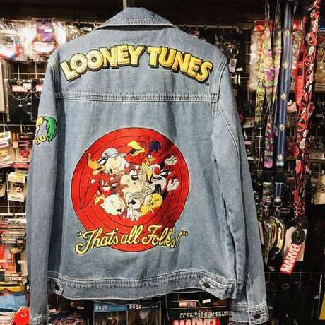 【USA直輸入】LOONEY TUNES　ルーニーチューンズ　デニム ジャケット　Gジャン　アウター　by  Cakeworthy　バックスバニー・トゥイ―ティ・シルベスター・ロードランナー・タズ