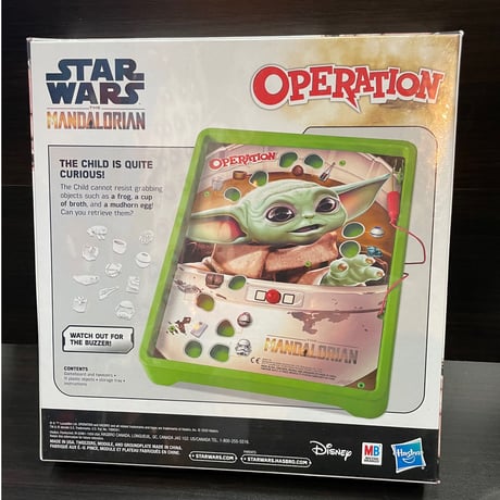 【USA直輸入】STAR WARS　マンダロリアン　operation　ベイビー ヨーダ　ディズニー 　スターウォーズ　ディン ジャリン　グローグー　フォース　ボードゲーム　オペ