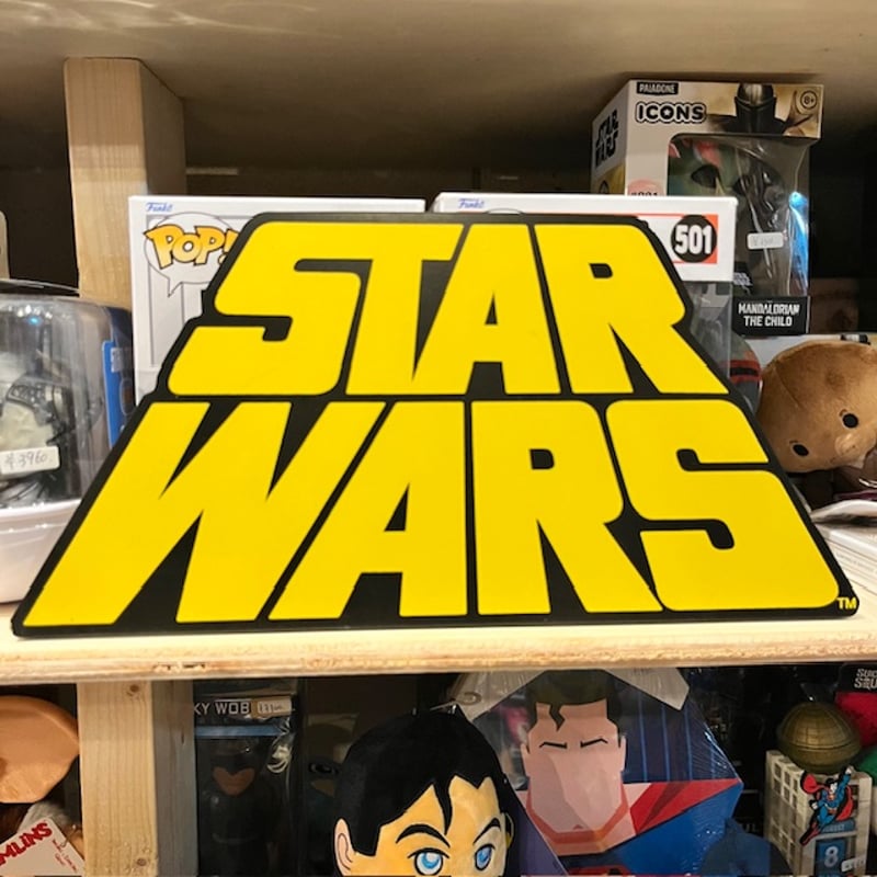 USA直輸入】STARWARS スターウォーズ タイトル ロゴ 看板 木製