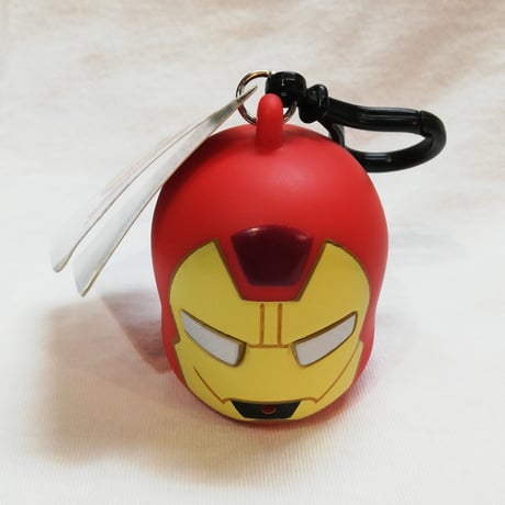 【USA直輸入】MARVEL　アイアンマン　Clip-On　スクイーズ フェイス　キーチェーン　シナモンの香り　トニースターク　キーホルダー　マーベル　アベンジャーズ