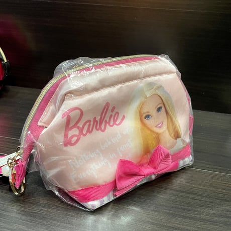 バービー Barbie　メイク ポーチ　二種類　フューシャピンク　ライトピンク　ドール　人形　コスメ