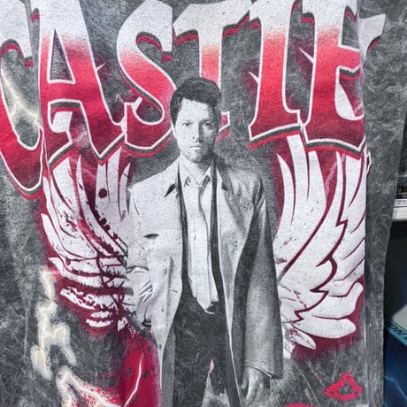 【USA直輸入】　スーパーナチュラル　カスティエル　バックプリント　Tシャツ　Supernatural 　ディーン　サム　銃　ウィンチェスター  ウィンチェスター兄弟  海外ドラマ  天使