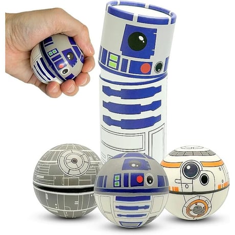 【USA直輸入】STAR WARS　スターウォーズ　フォースの覚醒　BB-8　リラックス　ストレス解消　ボール　おもちゃ　BPAフリー素材　安心　デスクワーク　3セット