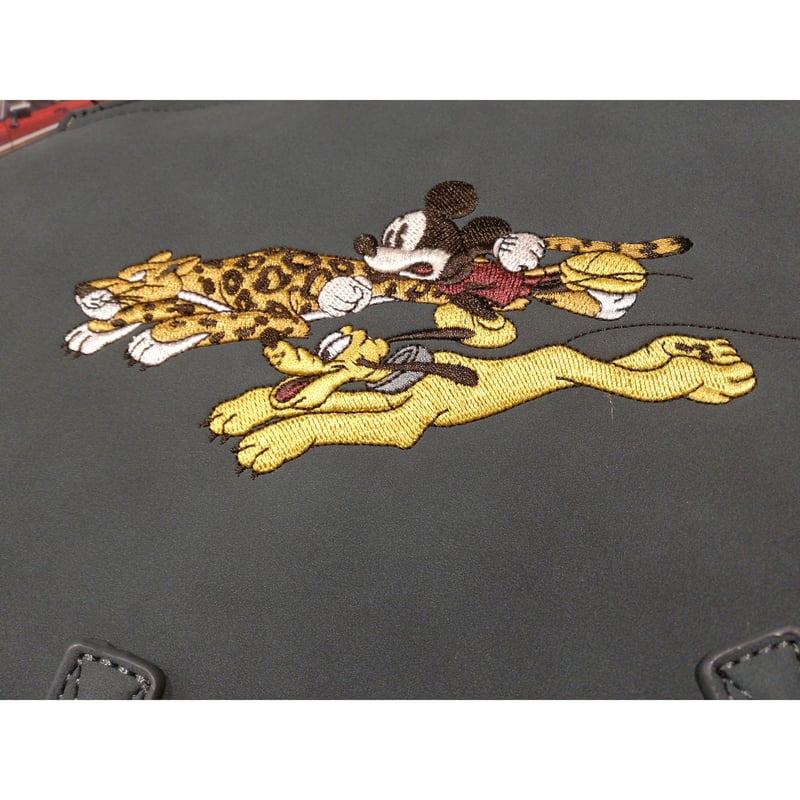 DISNEY ジップアップブルゾン L ブラウン ミッキー刺繍 羽織 961