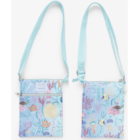 【USA直輸入】DISNEY　ファインディング・ニモ　サンゴ礁とお友達　クロスボディ バッグ　ラウンジフライ　 Loungefly　ショルダーバッグ　バック　ディズニー　ニモ　ドリー　クラッシュ