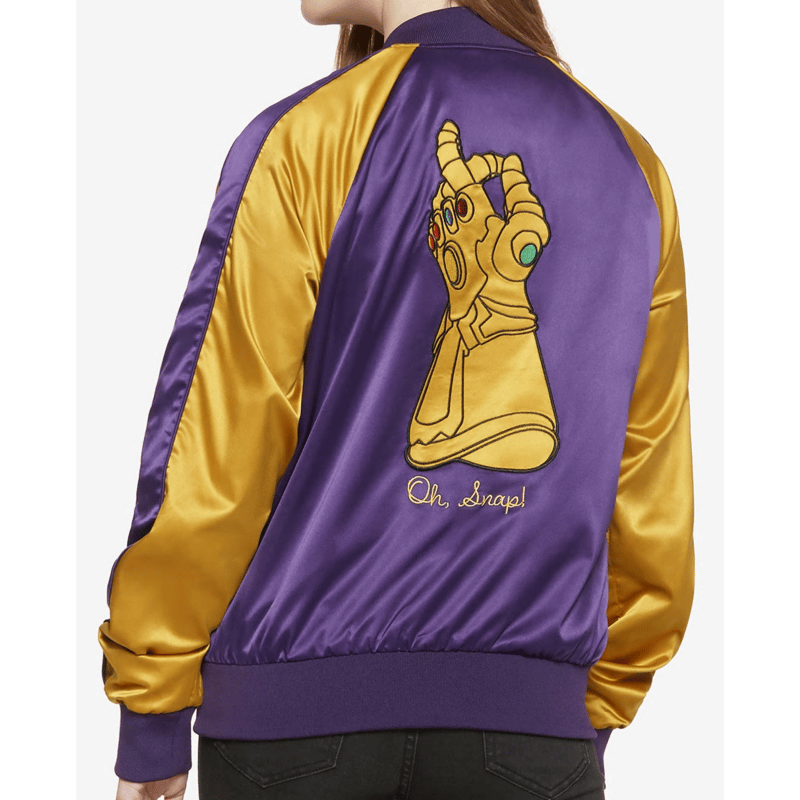 USA直輸入】MARVEL サノス 指パッチン Oh Snap! サテン ボンバー USA直輸入】MARVEL サノス 指パッチン Oh Snap! サテン ボンバー