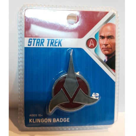 【ＵＳＡ直輸入】スタートレック　新スタートレック　クリンゴン　マグネット式　エンブレム　バッヂ　  Star Trek　Klingon　TNG　ロゴ　Qmx