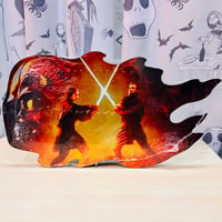 【USA直輸入】　STARWARS　スターウォーズ　ムスタファーの対決　看板　サイン　オフィシャル　ライセンス　アメ雑　インテリア　ダースベイダー　アナキンスカイウォーカー