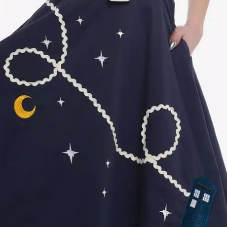 【USA直輸入】Doctor Who ドクター　フー　レトロ　ワンピース　ベルト付き　Mサイズ　アパレル BBC　ドラマ  　ソニックスクリュードライバー　ターディス　デイヴィッド　テナント