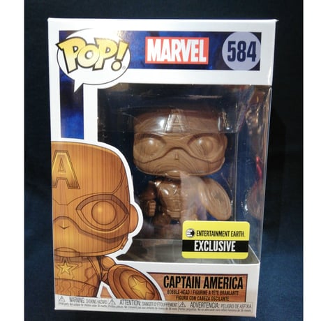【USA直輸入】POP!　MARVEL　キャプテンアメリカ　 Wood Deco 　木目調Ver　584　FUNKO　ファンコ　フィギュア　マーベル　ウッド デコ　キャプテン　キャップ　アベンジャーズ