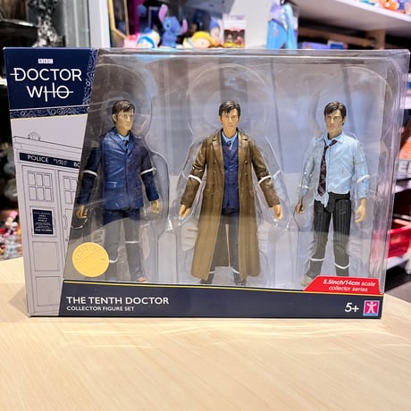 【AUS直輸入】Doctor Who　ドクターフー　10代目　ドクター コレクター　 アクションフィギュア　３体セット　　海外ドラマ　ターディス　BBC　デイヴィッド　テナント 　限定商品