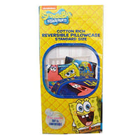【USA直輸入】スポンジボブ　スクエアパンツ　枕カバー　コットンリッチ　リバーシブル　SpongeBob　ニコロデオン