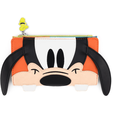 【ＵＳＡ直輸入】 DISNEY　グーフィー　顔アップ　折りたたみ 長財布　 ラウンジフライ　LOUNGEFLY　財布　サイフ　ウォレット　カードケース　ディズニー　GOOFY