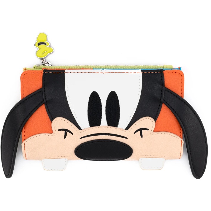 USA直輸入】 DISNEY グーフィー 顔アップ 折りたたみ 長財布