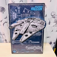 【USA直輸入】　STARWARS　スターウォーズ　ミレニアム　ファルコン　設計図 　看板　サイン　オフィシャル　ライセンス　アメ雑　インテリア　ハンソロ  チューイ