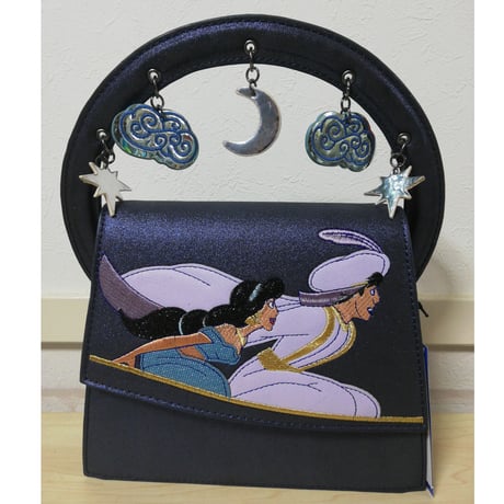 【USA直輸入】DISNEY　アラジン　ジャスミン　空飛ぶじゅうたん 　ショルダーバッグ　By Danielle Nicole　ディズニー　ラウンジフライ　 Loungefly　肩掛け バッグ