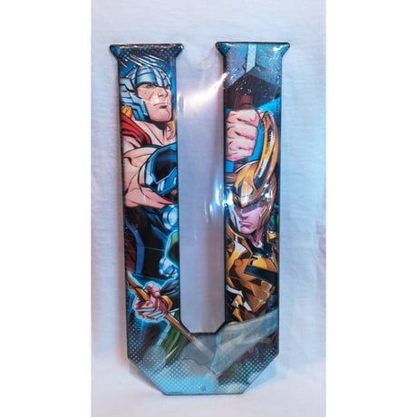【USA直輸入】MARVEL　DC　アルファベット　ヒーロー 　ブリキ看板　文字　ロゴ　ブリキ　壁掛け　インテリア  マーベル　DCコミックス　ソー　ロキ　フラッシュ　ガーディアンズ