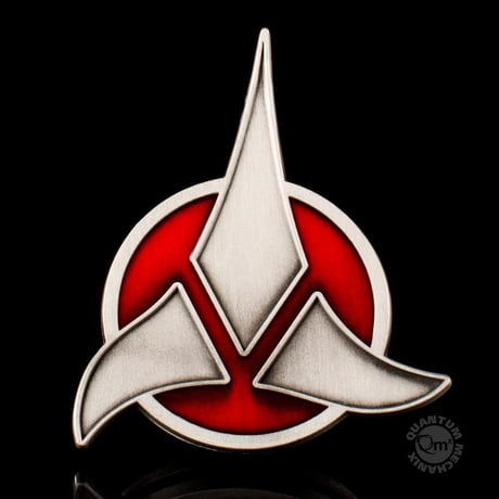 【ＵＳＡ直輸入】スタートレック　新スタートレック　クリンゴン　マグネット式　エンブレム　バッヂ　  Star Trek　Klingon　TNG　ロゴ　Qmx