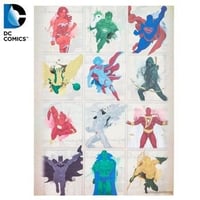 【USA直輸入】DCコミックス　ジャスティスリーグ　ウッド　ウォールデコ　看板　インテリア　壁掛け　ポスター　バットマン　ワンダーウーマン　スーパーマン
