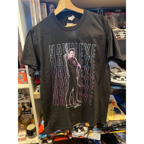 【USA直輸入】MARVEL　ホークアイ　HAWKEYE　ロゴ　Tシャツ　マーベル　ドラマ　ディズニープラス　Disney+　クリント バートン　Mサイズ