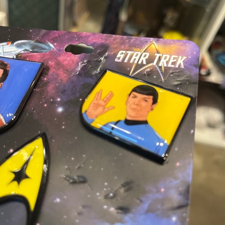 【ＵＳＡ直輸入】スタートレック　宇宙大作戦　ピン　バッジ　5個　セット　エンブレム　スタトレ  Star Trek　カーク　スポック　トリコーダー