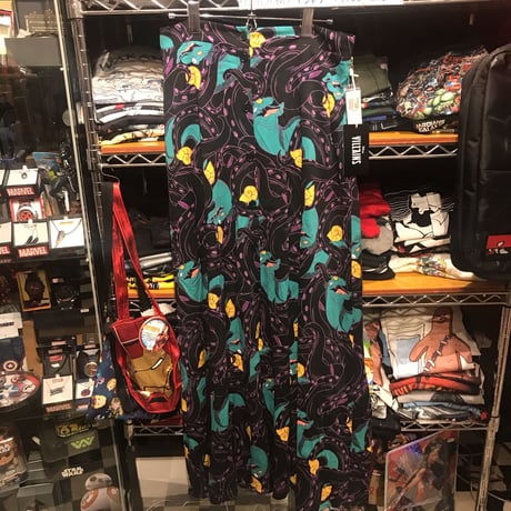 【ＵＳＡ直輸入】DISNEY 　アースラ　マキシスカート　レディース　ヴィランズ　リトルマーメイド　ディズニー　アリエル　ジェットサム　フロットサム　ジェフロ　スカート
