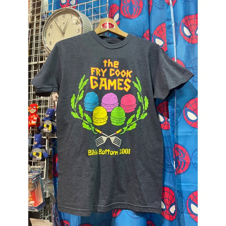 【USA直輸入】スポンジボブ　S2　Tシャツ　Sサイズ　ニコロデオン　The Fry Cook Games　ハンバーガー　パトリック