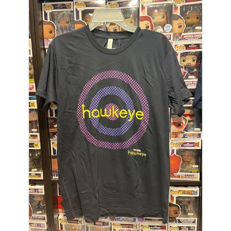 【USA直輸入】MARVEL　ホークアイ　HAWKEYE　ロゴ　Tシャツ　マーベル　ドラマ　ディズニープラス　Disney+　クリント バートン　Sサイズ バイオレット　Mサイズ ネイビー ブラック