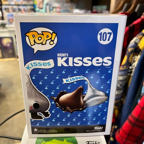 【USA直輸入】POP!　ハーシー　キスチョコ　107　FUNKO　ファンコ　フィギュア　ソフビ　ビニールフィギュア　企業キャラ　ファーストフード　ノベルティ  　チョコレート