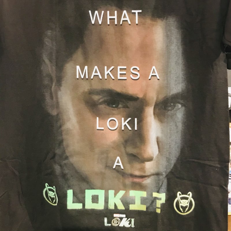 USA直輸入】MARVEL マーベル 海外ドラマ ロキ LOKI フェイス 黒地 T