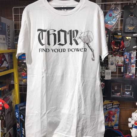 【USA直輸入】MARVEL　マイティソー　FIND YOUR POWER　ムジョルニア　Ｔシャツ　マーベル　映画　MCU　Thor　マイティ・ソー　アパレル
