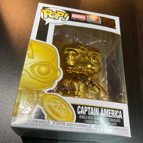 【USA直輸入】POP！　MARVEL　マーベル　スタジオ10周年記念　キャプテンアメリカ　ゴールド　クローム　377　ポップ　フィギュア　FUNKO　ファンコ