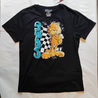【USA直輸入】　　Garfield　ガーフィールド　Ｔシャツ　チェック　市松模様　キャラクター　カートゥーン　アメキャラ