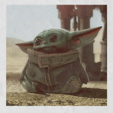 【USA直輸入】STARWARS　マンダロリアン　ザ・チャイルド　The Child 　白色　文字無し　Ｔシャツ　スターウォーズ  ベイビーヨーダ　ヨーダ　ディズニー デラックス　ドラマ