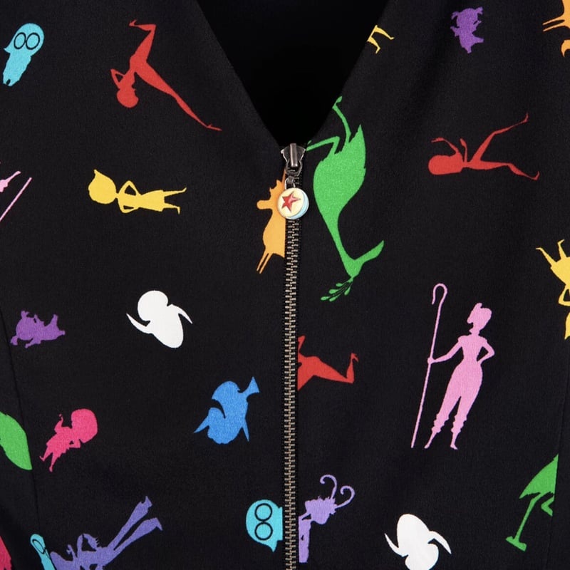 USA直輸入】DISNEY ピクサー シルエット 総柄 ジャンプスーツ