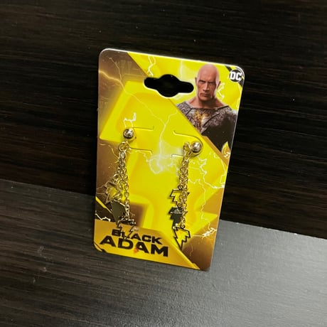 【USA直輸入】DC ブラックアダム BlackAdam　ピアス　雷　アクセサリー　ドウェイン・ジョンソン　DCコミック