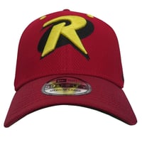 【USA直輸入】DC　ロビン　シンボル　ベーシック　アーマー　ロゴ　ニューエラ　キャップ　限定品　裏生地あり　NEWERA　39Thirty Fitted　帽子　ハット　バットマン　DCコミックス