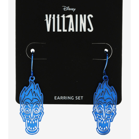 【USA直輸入】DISNEY　ヘラクレス　ハデス フェイス型　ダングル ピアス　アクセサリー　ディズニー　ヴィランズ