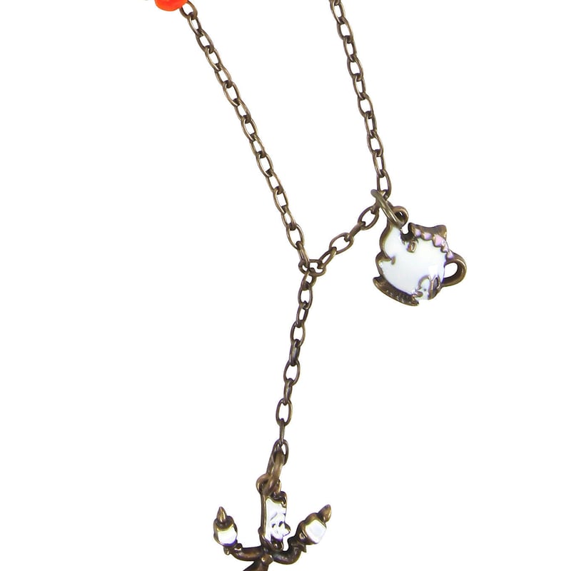 USA直輸入】DISNEY 美女と野獣 ルミエール ポット夫人 ネックレス