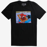 【USA直輸入】MARVEL　スパイダーマン 　This Is Fine　Tシャツ　マーベル　SpiderMan　半袖　アベンジャーズ