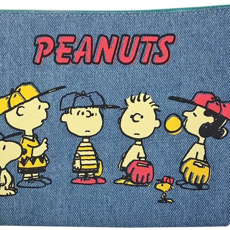 SNOOPY ピーナッツ デニム グッディポーチ ベースボール SNAP2602