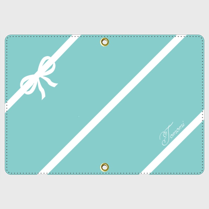TIFFANY パスポートケース 箱・リボン付き 美品 名入れオプション可！パスポートケース♡コーナリボン柄