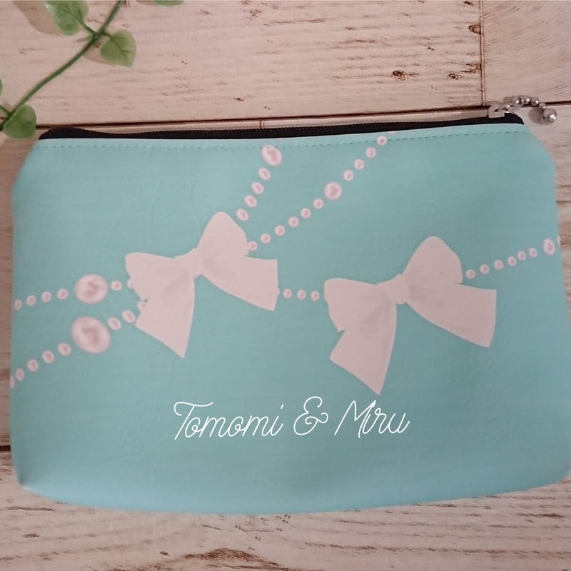 リボンパールフラッグポーチ♡ティファニーブルー | MontFFANY